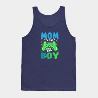 funny mom of the birthday boy matching video gamer party Tank Top